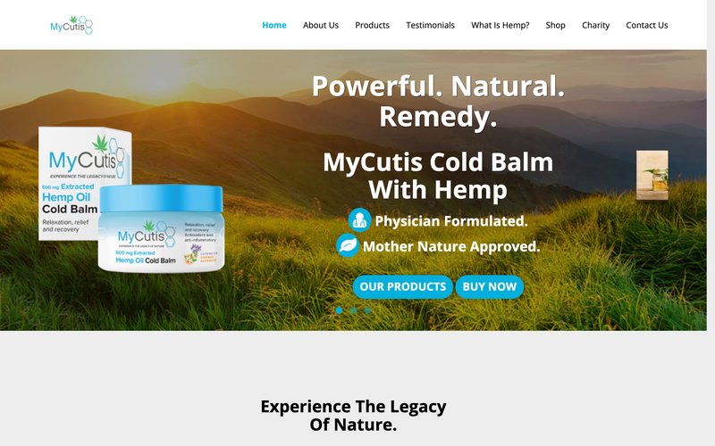 MyCutis hemp CBD bath bomb website