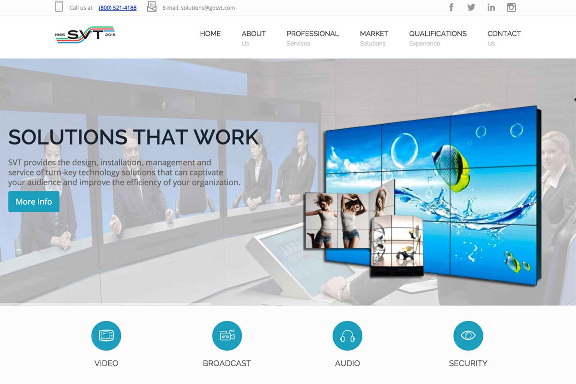 SVT Corporate website homepage