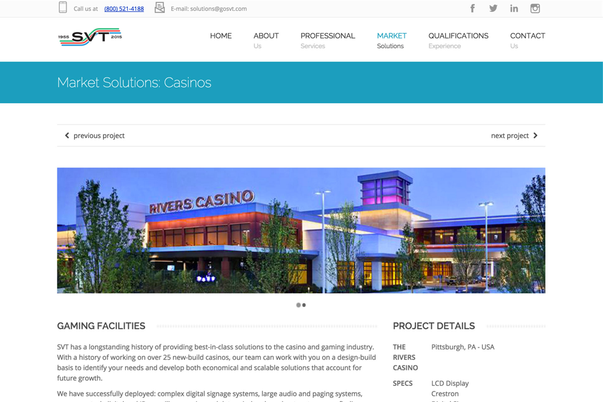 SVT Corporate Website slide 2