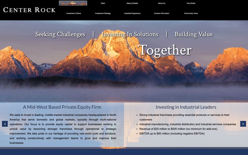 Center Rock Capital Partners website