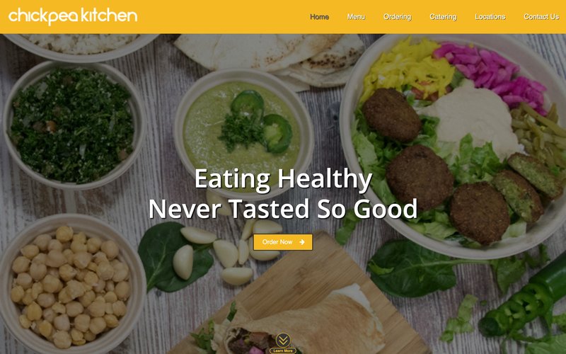 Chickpea Kitchen website , build your own bowl Middle Eastern restaurant