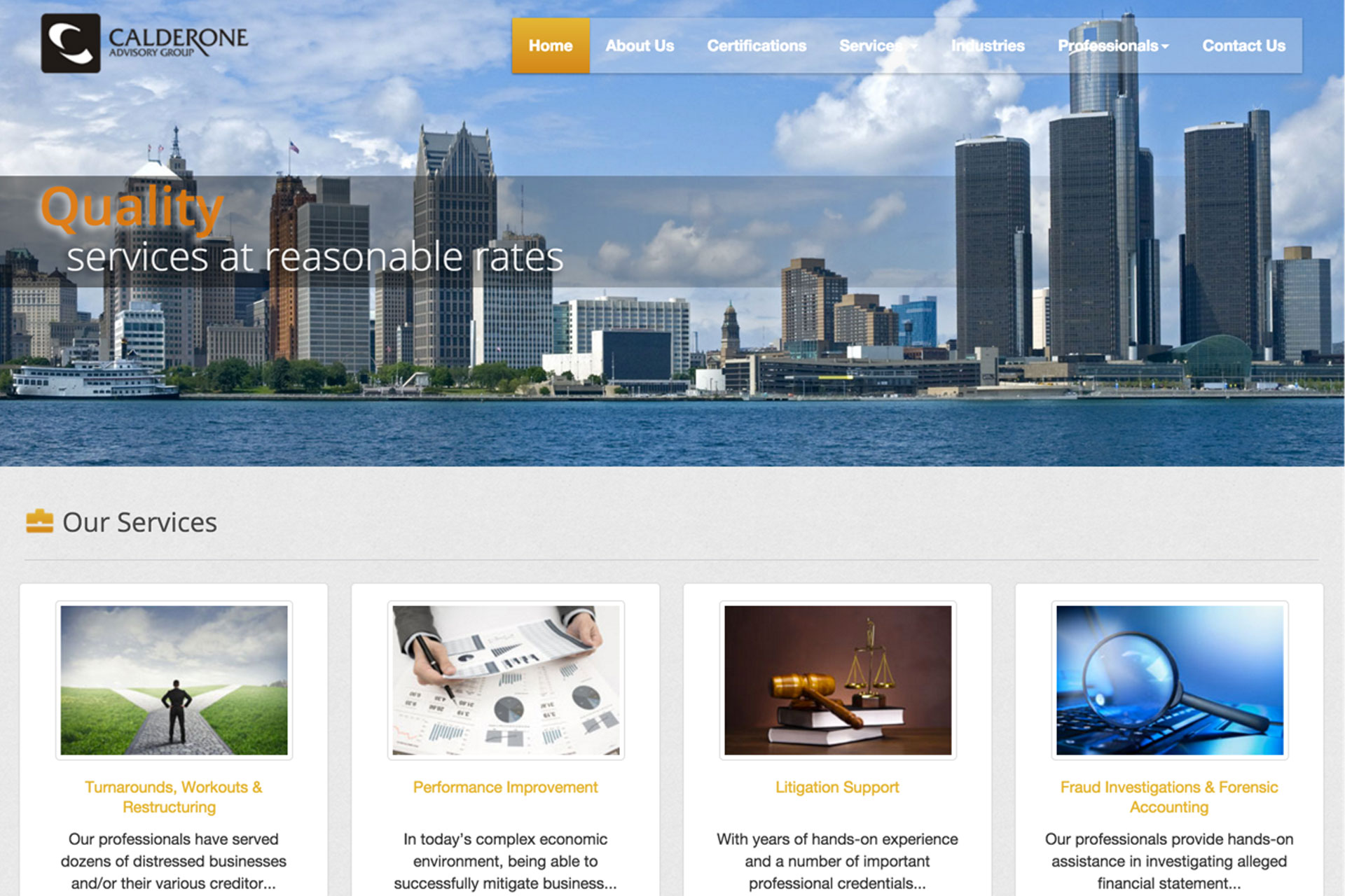 Calderone AG corporate website