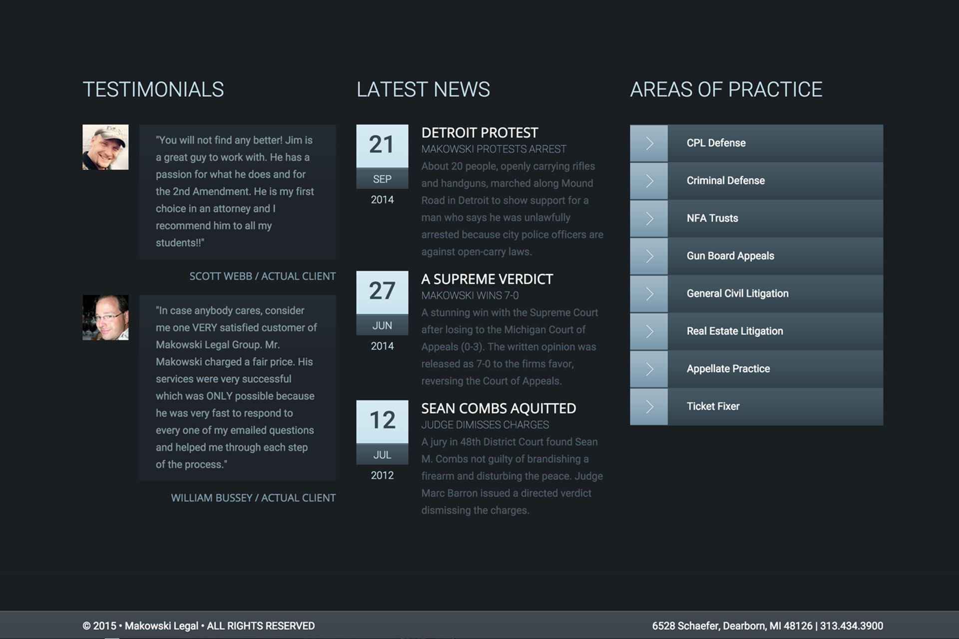 Makowski Legal Corporate Website slide 2