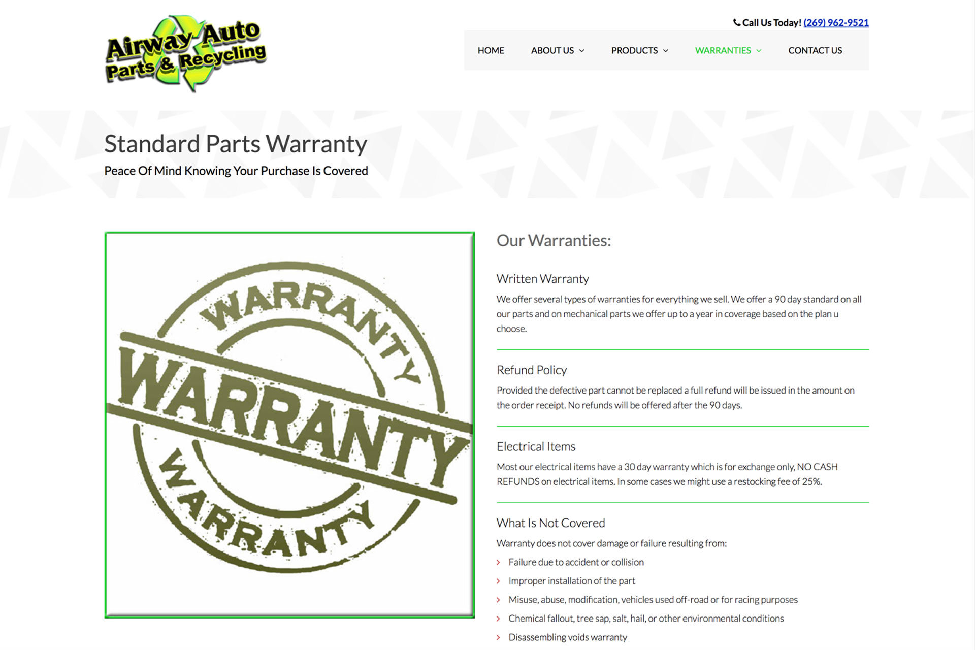 Airway Auto Parts Corporate Website slide 3