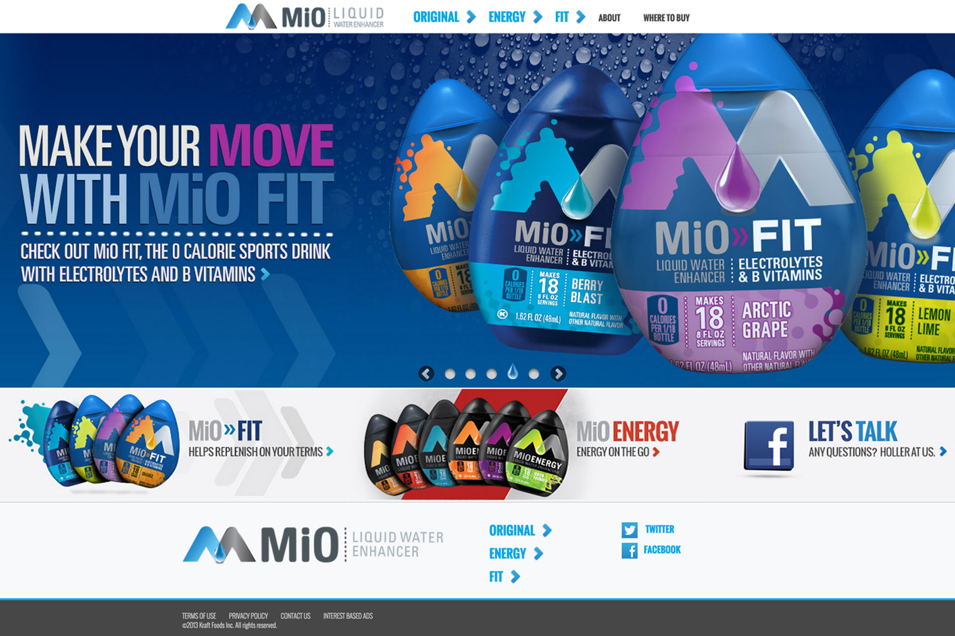 MiO consumer website redesign