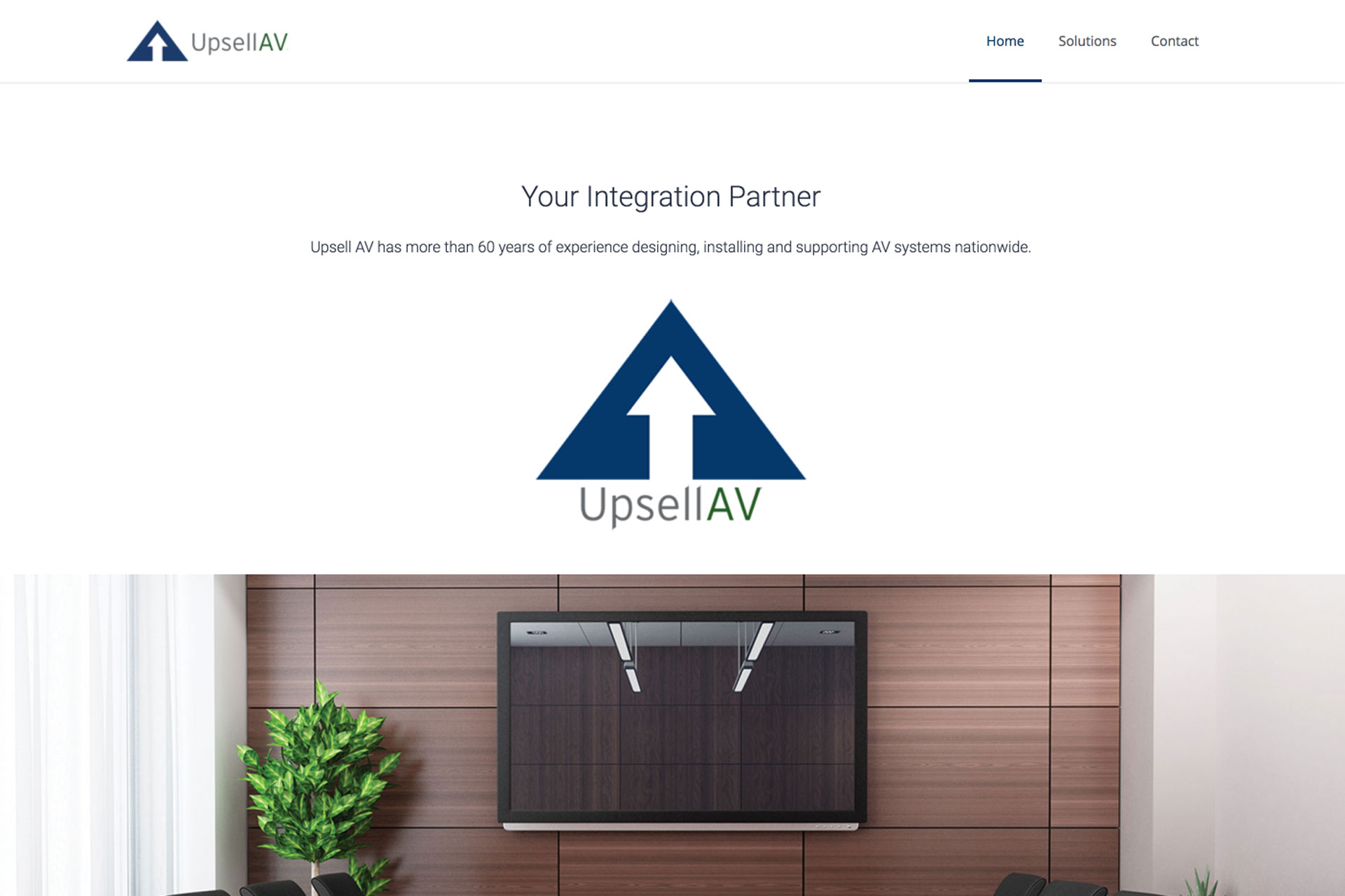 UpSell AV B2B marketing website