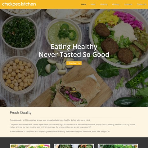 Chickpea Kitchen website , build your own bowl Middle Eastern restaurant