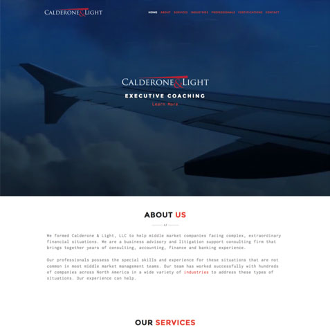 Calderone & Light corporate website with Hero video