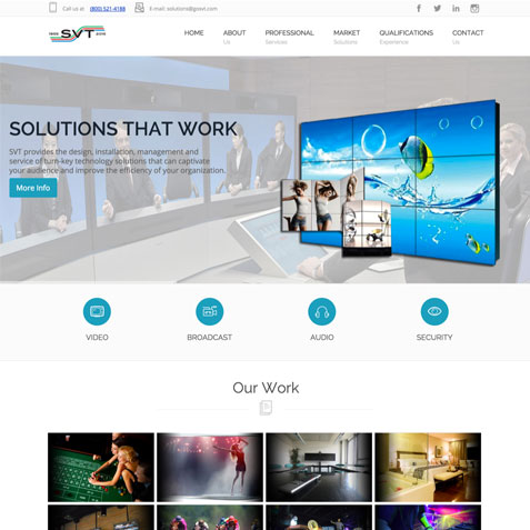 SVT Corporate website homepage