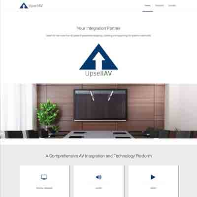 UpSell AV B2B marketing website